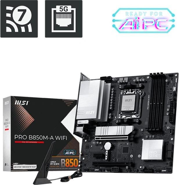 Материнская плата MSI PRO B850M-A WIFI Материнская плата MSI PRO B850M-A WIFI