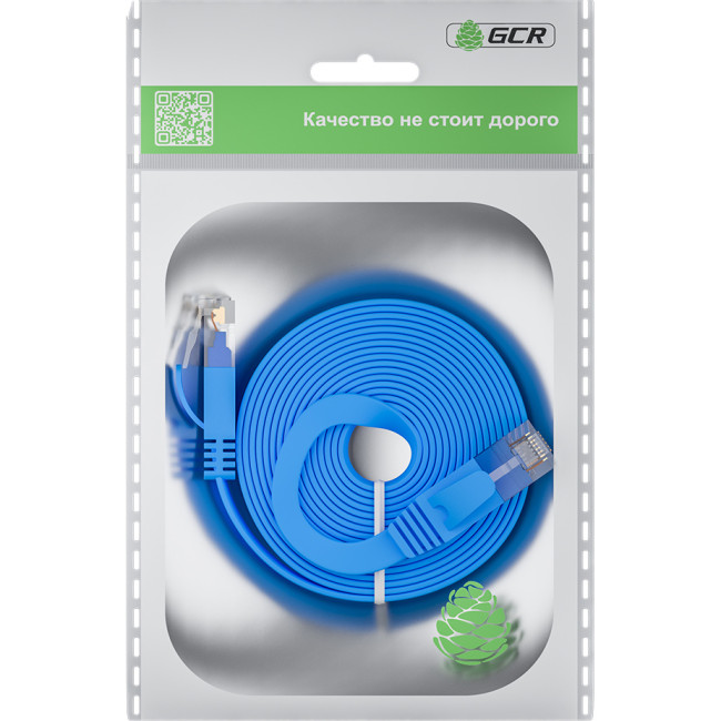 GCR Патч-корд PROF плоский прямой 0.15m, UTP медь кат.6, синий, 30 AWG, ethernet high speed 10 Гбит/с, RJ45, T568B, GCR-52846 Greenconnect GCR-52846 GCR Патч-корд PROF плоский прямой 0.15m, UTP медь кат.6, синий, 30 AWG, ethernet high speed 10 Гбит/с, RJ45, T568B, GCR-52846 Greenconnect GCR-52846