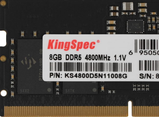 Память DDR5 8GB 4800MHz SHENZHEN KINGSPEC ELECTRONICS TECHNOLOGY CO LTD KS4800D5N11008G
