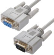 GCR Удлинитель 0.3m 0-модемный COM, DB9/DB9  9M/9F, серый, 30 AWG, GCR-51626 Greenconnect DB9 / DB9 9M / 9F 0.3 м