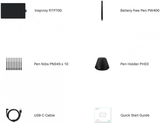 Графический планшет Huion Inspiroy RTP-700 Blue