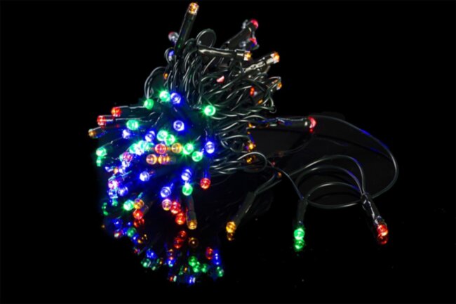 Гирлянда Гирлянда 50LED 220V, 8 режимов, 2 м, нить,  разноцветная Гирлянда Гирлянда 50LED 220V, 8 режимов, 2 м, нить,  разноцветная