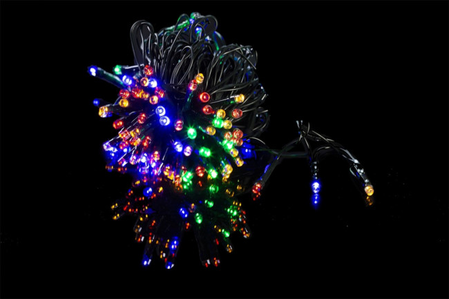 Гирлянда Гирлянда 50LED 220V, 8 режимов, 2 м, нить,  разноцветная Гирлянда Гирлянда 50LED 220V, 8 режимов, 2 м, нить,  разноцветная