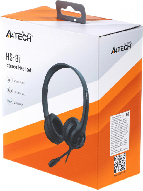 Наушники с микрофоном A4Tech HS-8I Наушники с микрофоном A4Tech HS-8I