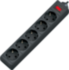 Сетевой фильтр Defender ES 5 5 м, черный, 5 розеток Defender ES 5 Black (5 м, 5 розеток)