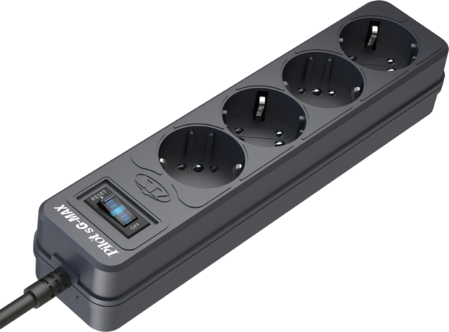 Сетевой фильтр Pilot SG 5 розеток (GP с заземлением), 15А/3.3кВа, автомат, 1.8 м, графит ZIS Pilot sG-Max