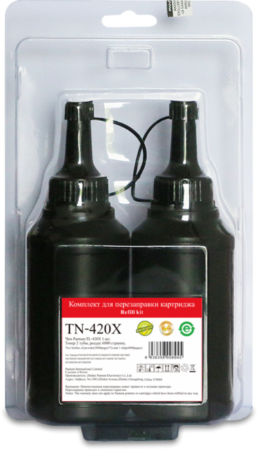 заправочный комплект на 6000 к. (2 тонера + чип) Pantum TN-420X