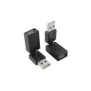 GCR Переходник USB 2.0 AM / AF, поворот 360 градусов , GCR-53492 Greenconnect GCR-53492
