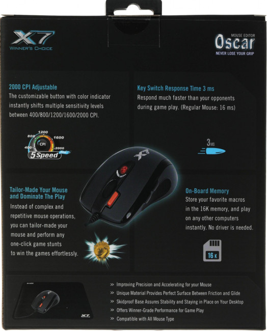 Мышь A4Tech X-710BK+X7-200MP Мышь A4Tech X-710BK+X7-200MP