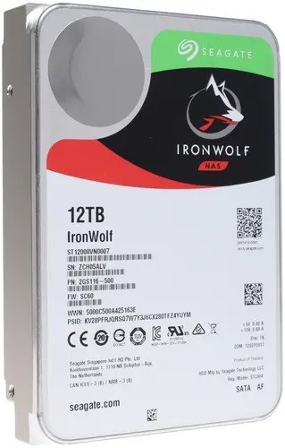 Жесткий диск Seagate IronWolf NAS ST12000VN0007 Жесткий диск Seagate IronWolf NAS ST12000VN0007