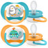 Соска-пустышка Philips Avent SCF080/07 Пингвин/Черепаха, 6-18 мес, 2 шт, для мальчиков Philips SCF080/07