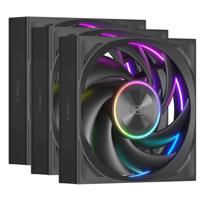 Кулер для корпуса PCCooler F7 X120 ARGB BK 3IN1 Кулер для корпуса PCCooler F7 X120 ARGB BK 3IN1