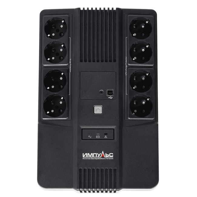 ИБП МАСТЕР 1000, 1000/600 ВА/Вт, LED, USB, RJ11/RJ45, SCHUKOx8 Импульс MT10201 ИБП МАСТЕР 1000, 1000/600 ВА/Вт, LED, USB, RJ11/RJ45, SCHUKOx8 Импульс MT10201