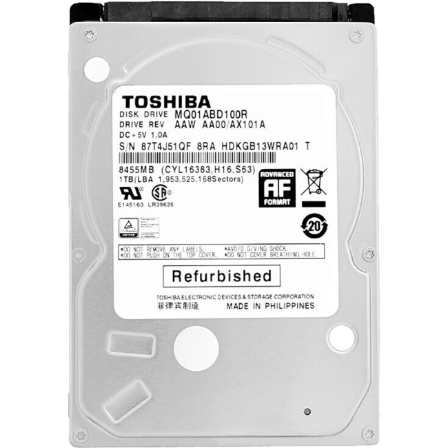 Жесткий диск Toshiba 1Tb (MQ01ABD100R) Жесткий диск Toshiba 1Tb (MQ01ABD100R)