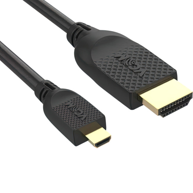 Кабель HDMI-19M --MicroHDMI-19M ver 2.0 1.5m VCOM <CG587-1.5M> VCOM CG587-1.5M