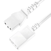 GCR Кабель питания удлинитель 0.5m, С13 - С14, белый, 3*0,75mm Greenconnect GCR-54343