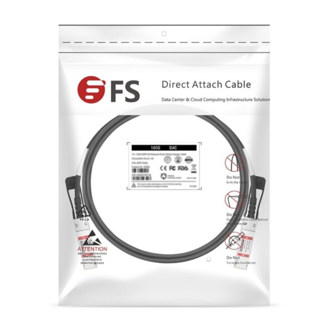 Твинаксиальный медный кабель Кабель FS for Mellanox MCP1600-C001 (Q28-PC01)