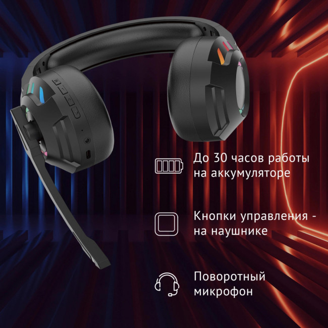 Наушники с микрофоном Oklick HS-L420G черный накладные BT оголовье (1939799) Oklick 1939799 Наушники с микрофоном Oklick HS-L420G черный накладные BT оголовье (1939799) Oklick 1939799