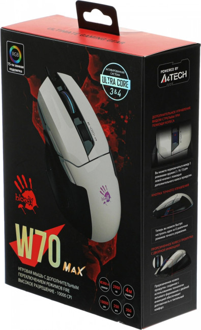 Мышь A4Tech W70 MAX (PANDA WHITE) Мышь A4Tech W70 MAX (PANDA WHITE)