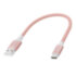 GCR QC Кабель 0.5m, TypeC, быстрая зарядка, розовый нейлон, AL корпус розовый, белый ПВХ, 28/24 AWG, GCR-52508 Greenconnect USB 2.0 Type-AM - USB 2.0 Type-C (m) 0.5м
