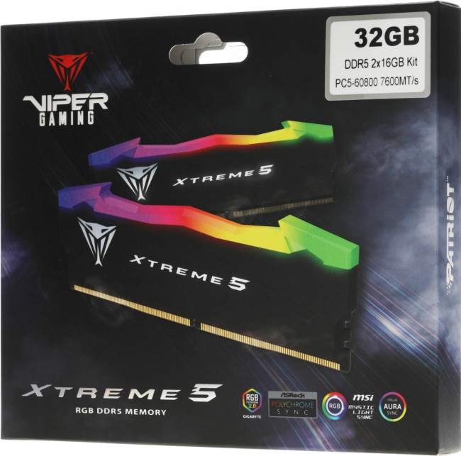 Память DDR5 2x16Gb 7600MHz Patriot PVXR532G76C36K Память DDR5 2x16Gb 7600MHz Patriot PVXR532G76C36K