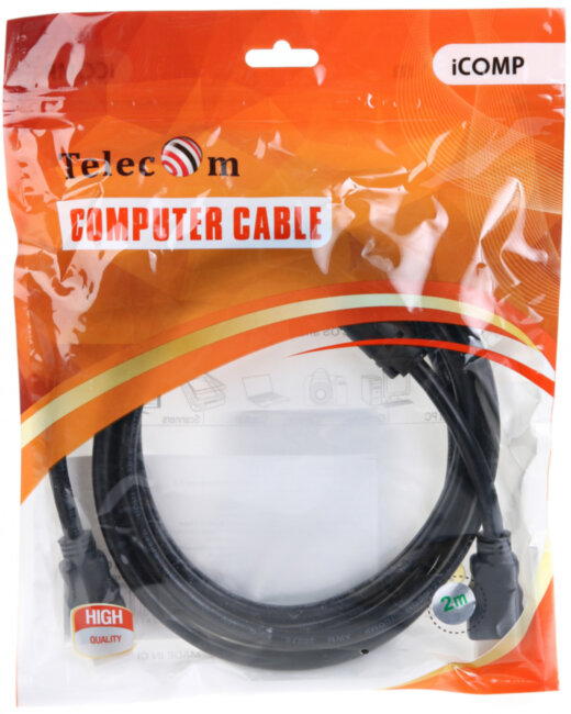 Кабель HDMI-19M --- HDMI-19M ver 2.0+3D/Ethernet,2 фильтра 2m Telecom <TCG200F-2M> Telecom HDMI (m) - HDMI (m) 2м