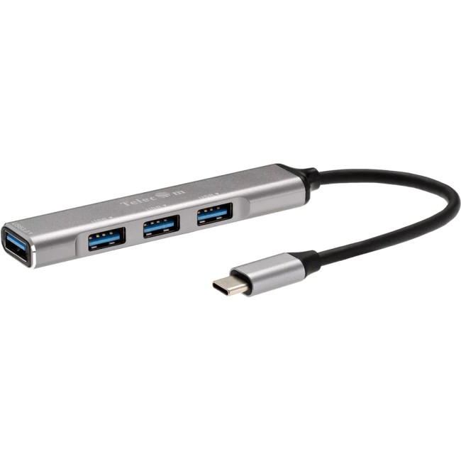 Переходник USB 3.1 Type-C-->USB3.0+3 USB2.0, Aluminum Shell, 0.2м Telecom <TA308C> VCOM TA308C