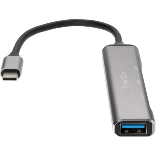 Переходник USB 3.1 Type-C-->USB3.0+3 USB2.0, Aluminum Shell, 0.2м Telecom <TA308C> VCOM TA308C