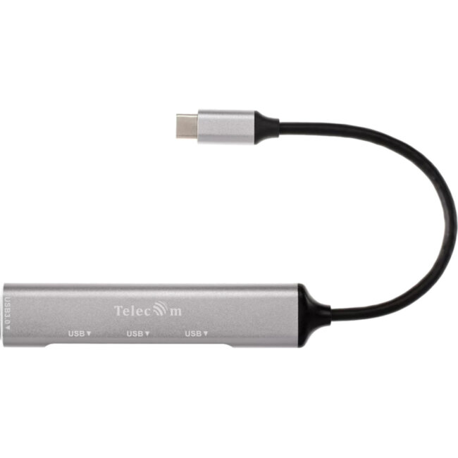 Переходник USB 3.1 Type-C-->USB3.0+3 USB2.0, Aluminum Shell, 0.2м Telecom <TA308C> VCOM TA308C