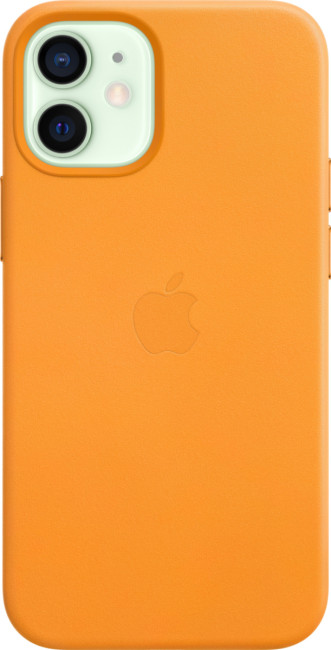 Чехол MagSafe для iPhone 12 mini Кожаный чехол MagSafe для iPhone 12 mini, цвет «золотой апельсин»