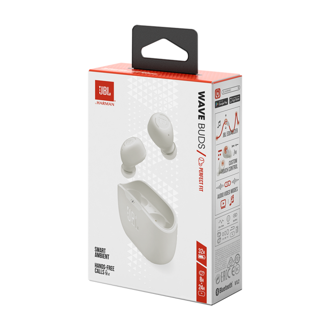 Наушники JBL WAVE BUDS (White) JBL JBLWBUDSWHT Наушники JBL WAVE BUDS (White) JBL JBLWBUDSWHT