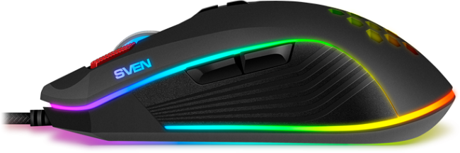 Игровая мышь SVEN RX-G850 (7+1кл. 500-6400 DPI, ПО, RGB подсветка, игров. упак) Sven RX-G850