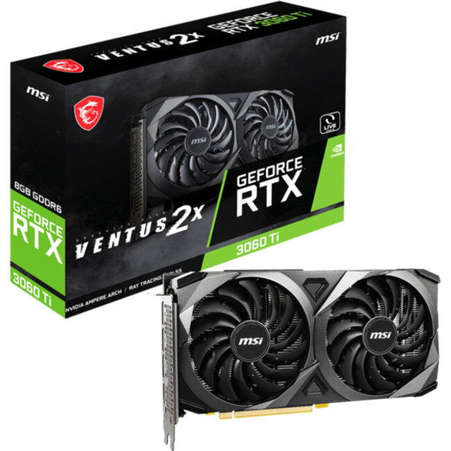 Видеокарта MSI GeForce RTX 3060 Ti VENTUS 2X 8G V1 LHR Видеокарта MSI GeForce RTX 3060 Ti VENTUS 2X 8G V1 LHR