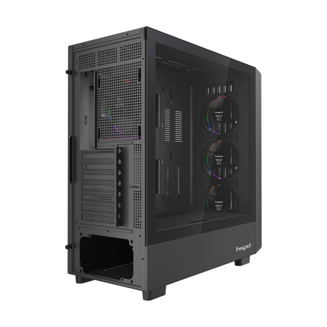 Корпус без блока питания HSPD F760-TGBK-ARGB Корпус без блока питания HSPD F760-TGBK-ARGB