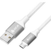 GCR QC Кабель 0.5m MicroUSB, быстрая зарядка, белый нейлон, AL корпус серебро, белый ПВХ, 28/24 AWG, GCR-52462 Greenconnect GCR-52462 GCR QC Кабель 0.5m MicroUSB, быстрая зарядка, белый нейлон, AL корпус серебро, белый ПВХ, 28/24 AWG, GCR-52462 Greenconnect GCR-52462