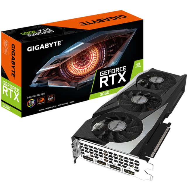 Видеокарта Gigabyte GeForce RTX 3060 GAMING OC 12G (rev. 2.0) Видеокарта Gigabyte GeForce RTX 3060 GAMING OC 12G (rev. 2.0)