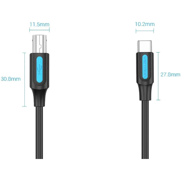 Кабель Vention USB 2.0 Type C M/BM - 2 м. Vention CQUBH