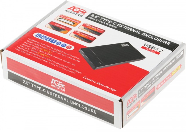 Внешний корпус для HDD/SSD AgeStar 31UB2P3C Внешний корпус для HDD/SSD AgeStar 31UB2P3C