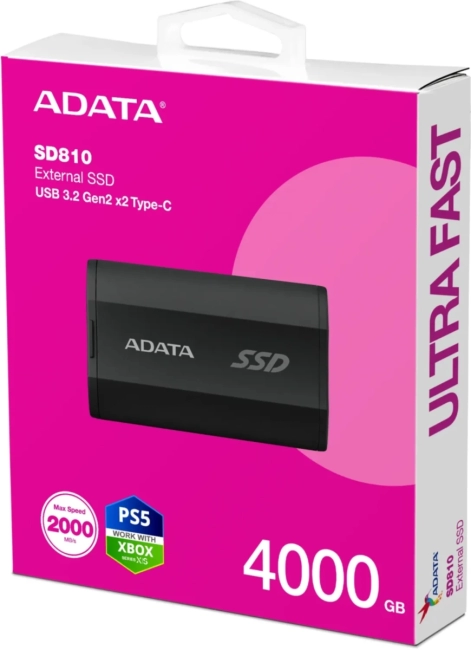 Твердотельный накопитель ADATA SD810-4000G-CBK Твердотельный накопитель ADATA SD810-4000G-CBK