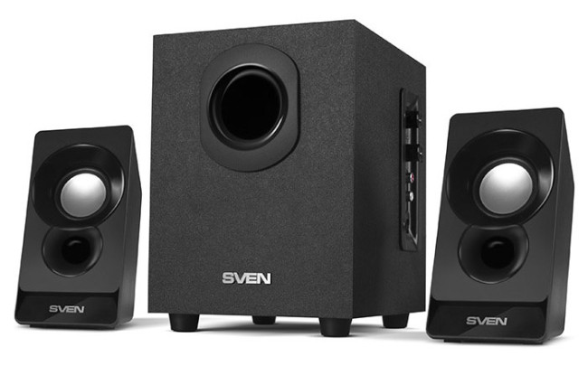 SVEN MS-85, чёрный, акустическая система 2.1, USB, мощность(RMS): 5 Вт + 2x2.5 Вт SVEN MS-85 SVEN MS-85, чёрный, акустическая система 2.1, USB, мощность(RMS): 5 Вт + 2x2.5 Вт SVEN MS-85