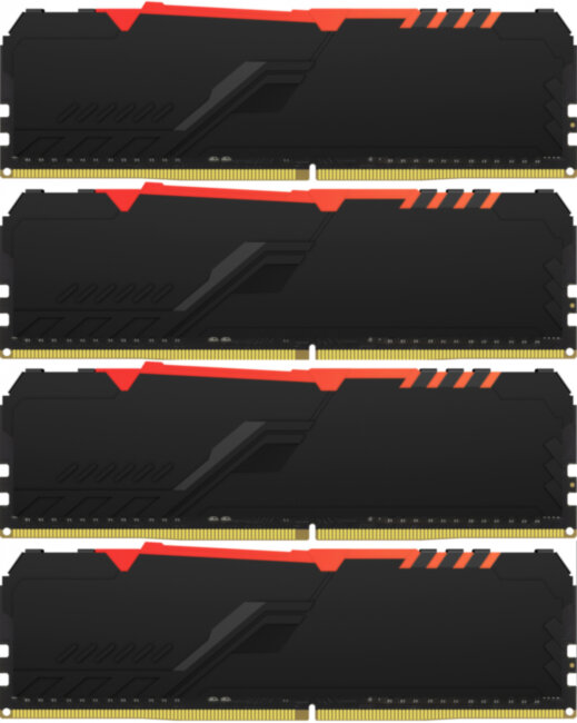 Память оперативная Kingston FURY Beast RGB KF432C16BBAK4/128