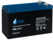 Батарея Парус Электро, стандартная серия HM-12-7, напряжение 12В, емкость 7.2Ач (разряд 20 часов), макс. ток разряда (5сек) 105А, макс. ток заряда 2.88А, свинцово-кислотная типа AGM, клеммы F2, ДхШхВ 151х65х94мм., полная высота с клеммами 100мм., вес 2.4к Батарея Парус Электро, стандартная серия HM-12-7, напряжение 12В, емкость 7.2Ач (разряд 20 часов), макс. ток разряда (5сек) 105А, макс. ток заряда 2.88А, свинцово-кислотная типа AGM, клеммы F2, ДхШхВ 151х65х94мм., полная высота с клеммами 100мм., вес 2.4к