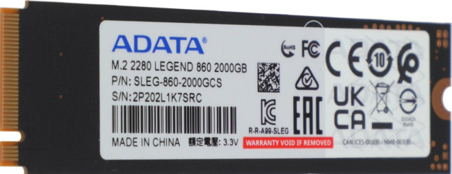 Накопитель SSD ADATA SLEG-860-2000GCS