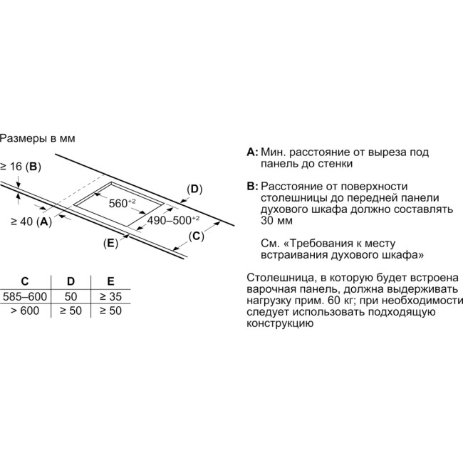 Встраиваемая индукционная панель BOSCH Bosch PIF61RHB1E