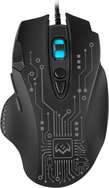 Игровая мышь SVEN RX-G715 (7+1кл., бесш. кл., 1200-3200 DPI, SoftTouch, подсветка, игров. упак) Sven RX-G715