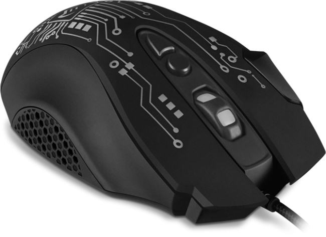 Игровая мышь SVEN RX-G715 (7+1кл., бесш. кл., 1200-3200 DPI, SoftTouch, подсветка, игров. упак) Sven RX-G715