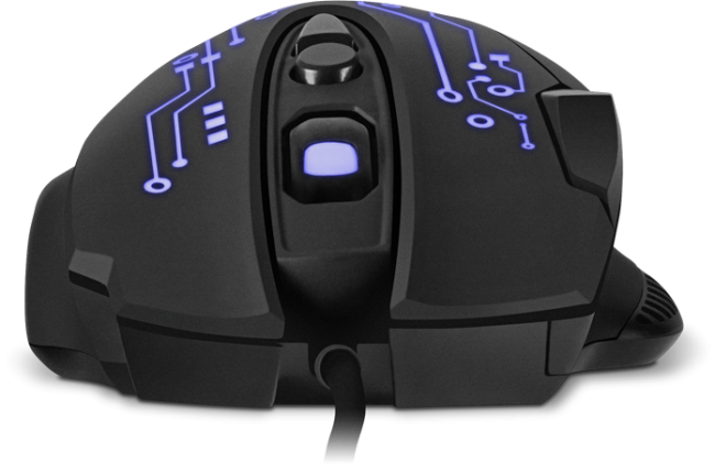 Игровая мышь SVEN RX-G715 (7+1кл., бесш. кл., 1200-3200 DPI, SoftTouch, подсветка, игров. упак) Sven RX-G715