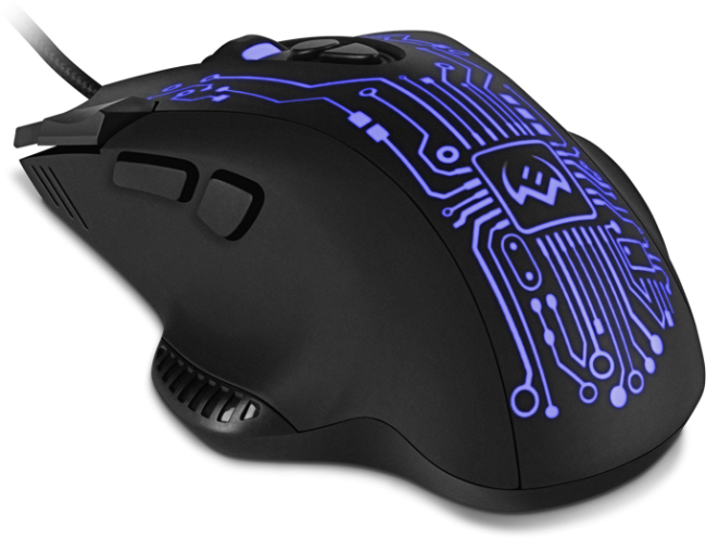 Игровая мышь SVEN RX-G715 (7+1кл., бесш. кл., 1200-3200 DPI, SoftTouch, подсветка, игров. упак) Sven RX-G715