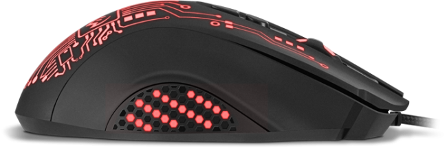 Игровая мышь SVEN RX-G715 (7+1кл., бесш. кл., 1200-3200 DPI, SoftTouch, подсветка, игров. упак) Sven RX-G715
