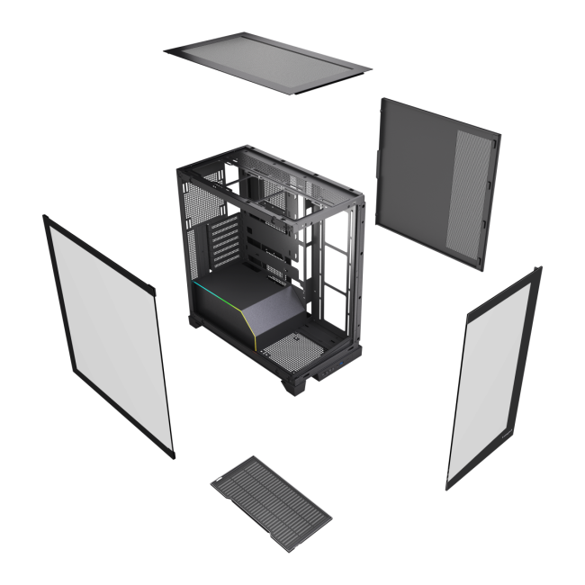 Корпус без блока питания HSPD F550-TGBK Корпус без блока питания HSPD F550-TGBK